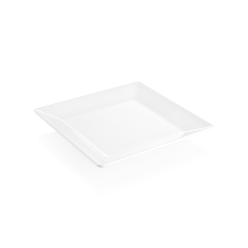 Assiette JOUR & NUIT, 26 x 26 cm, blanche, mélamine - Was Germany
