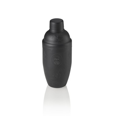 Shaker Tattoo NOCTURN, 0,5 l, Ø 8,5 cm, noir mat, acier chromé nickel 18/8 - Was Germany