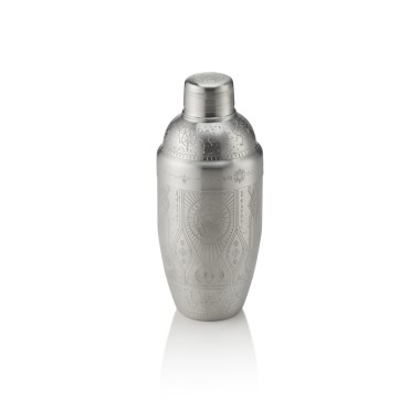Shaker Tattoo NOCTURN, 0,5 l, Ø 8,5 cm, argent, acier chromé nickel 18/8 - Was Germany