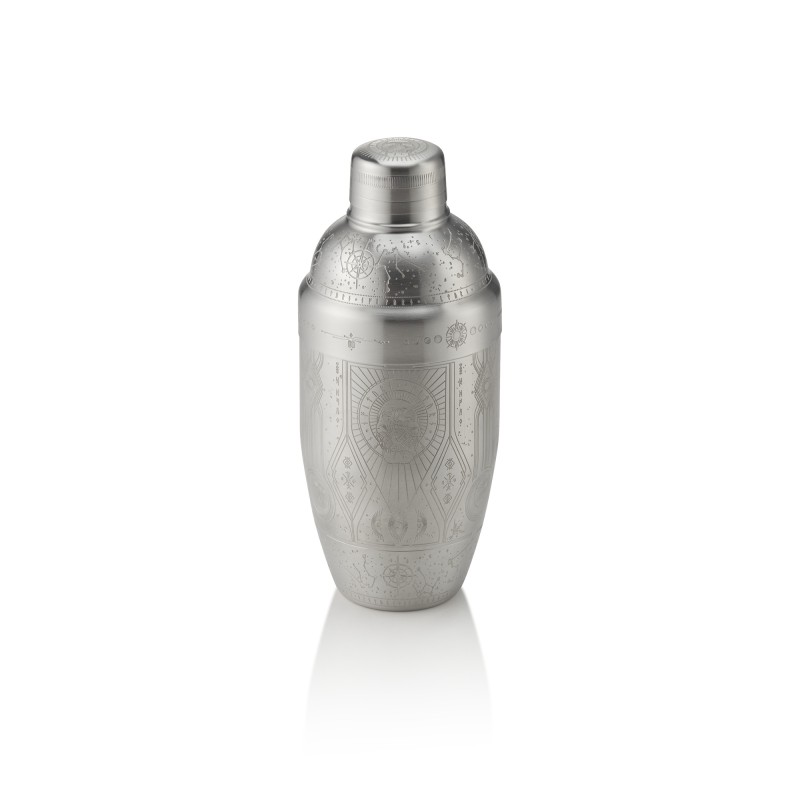 Shaker Tattoo NOCTURN, 0,5 l, Ø 8,5 cm, argent, acier chromé nickel 18/8 - Was Germany
