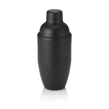 Shaker Classique NOCTURN, 0,5 l, Ø 8,5 cm, noir mat, acier inox chrome nickel 18/8 - Was Germany