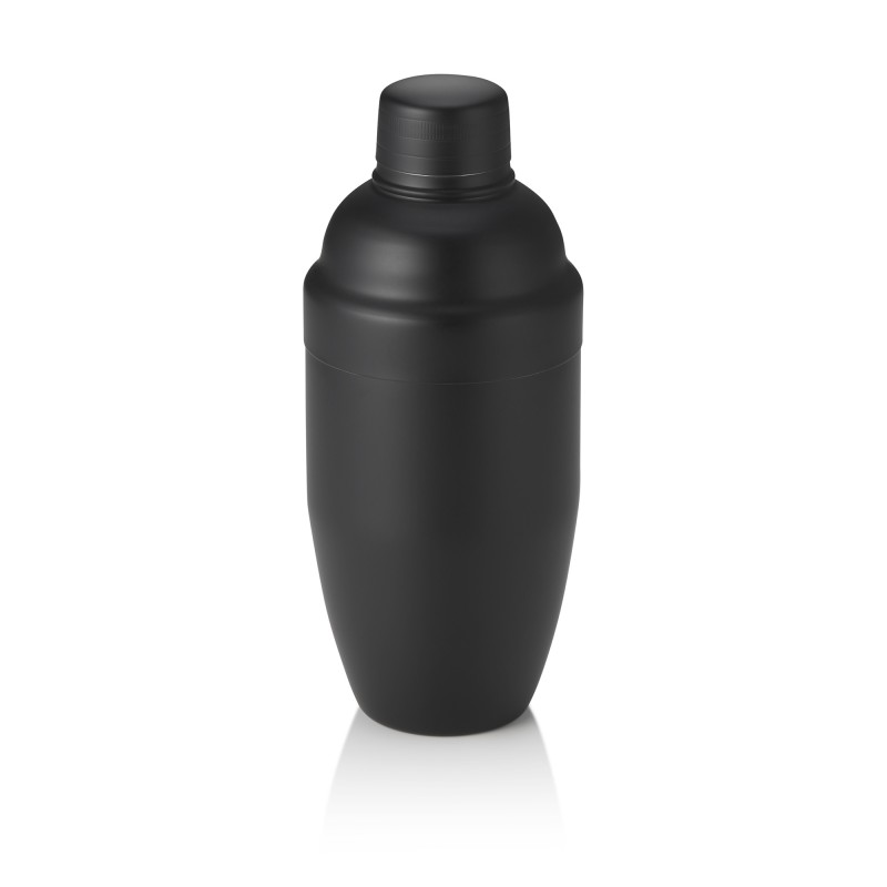 Shaker Classique NOCTURN, 0,5 l, Ø 8,5 cm, noir mat, acier inox chrome nickel 18/8 - Was Germany
