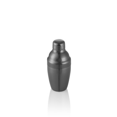 Mini Shaker Classic NOCTURN, 0,25 l, Ø 7 cm, métal gun, acier inoxydable 18/8 - Was Germany