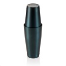 Shaker Tin Tin NOCTURN, 0,8 l, Ø 9 cm, bleu mat - HLC, acier inoxydable chromé nickel 18/8 - Was Germany