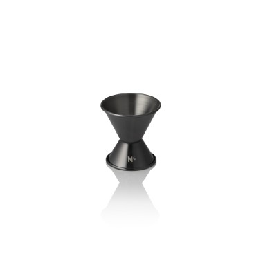 Jigger NOCTURN, 2/4 cl, Ø 4,5 cm, hauteur 6 cm, acier chromé nickel 18/8, gun metal - Was Germany