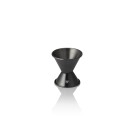 Jigger NOCTURN, 2/4 cl, Ø 4,5 cm, hauteur 6 cm, acier chromé nickel 18/8, gun metal - Was Germany