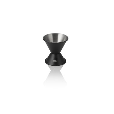 Jigger NOCTURN, 2/4 cl, Ø 4,5 cm, hauteur 6 cm, noir mat, acier chromé nickel 18/8 - Was Germany