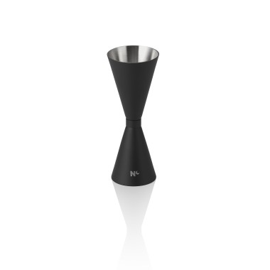 Jigger Slim NOCTURN, 3/4,5 cl, Ø 4,5 cm, hauteur 12 cm, noir mat, acier inoxydable chrome nickel 18/8 - Was Germany