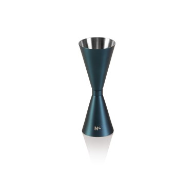 Jigger Slim NOCTURN, 3/4,5 cl, Ø 4,5 cm, hauteur 12 cm, bleu mat - HLC, acier inoxydable chromé nickel 18/8 - Was Germany