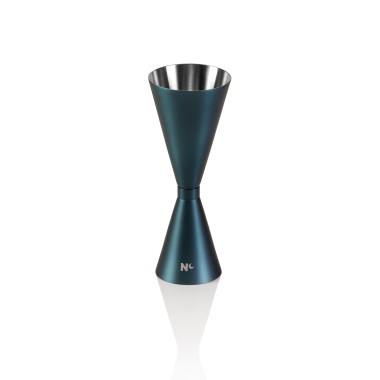 Jigger Slim NOCTURN, 3/6 cl, Ø 5 cm, hauteur 13 cm, bleu mat - HLC, acier chromé nickel 18/8 - Was Germany