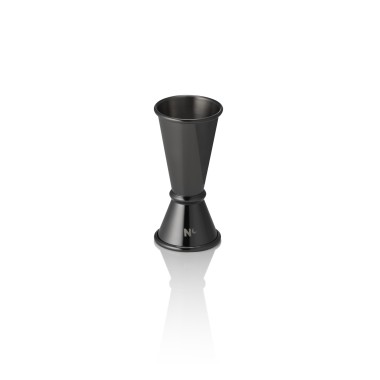 Jigger japonais NOCTURN, 2/4 cl, Ø 4,5 cm, hauteur 9 cm, acier chromé nickel 18/8, gun metal - Was Germany