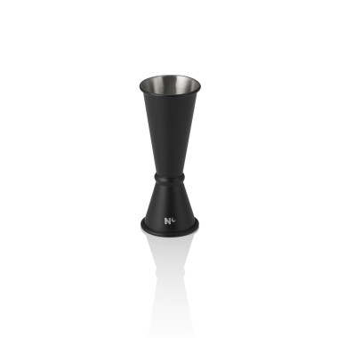 Jigger style japonais NOCTURN, 2,5/5 cl, Ø 4,5 cm, hauteur 11 cm, noir mat, acier chrome nickel 18/8 - Was Germany