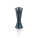 Jigger style japonais NOCTURN, 2,5/5 cl, Ø 4,5 cm, hauteur 11 cm, bleu mat - HLC, acier inox chrome nickel 18/8 - Was Germany