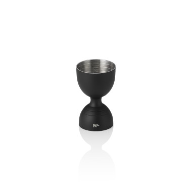Jigger Rim Bell NOCTURN, Ø 5 cm, hauteur 8 cm, noir mat, acier chrome-nickel 18/8 - Was Germany