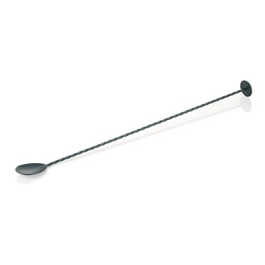 Cuillère à bar Twisted NOCTURN, avec embout à piston, 40 cm, bleu mat - HLC, acier inoxydable chrome nickel 18/8 - Was Germany