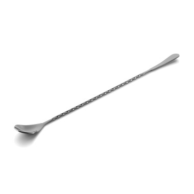 Cuillère de bar style japonais NOCTURN, 33,5 cm, métal gun, acier inoxydable chrome nickel 18/8 - Was Germany
