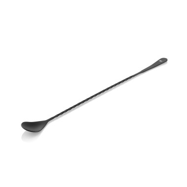 Cuillère de bar de style japonais NOCTURN, 33,5 cm, noir mat, acier chrome nickel 18/8 - Was Germany