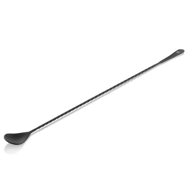 Cuillère de bar japonaise NOCTURN, 40 cm, noir mat, acier chrome nickel 18/8 - Was Germany