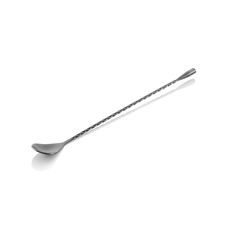 Cuillère à cocktail Twisted Classic NOCTURN, 30 cm, métal gun, acier chrome-nickel 18/8 - Was Germany