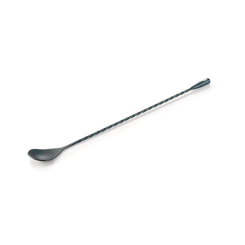 Cuillère à bar Twistée Classique NOCTURN, 30 cm, bleu mat - HLC, acier chrome nickel 18/8 - Was Germany