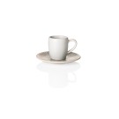 Set espresso et soucoupe ROCKZZERO, 80 ml, Lot 6 , iris, grès - Was Germany