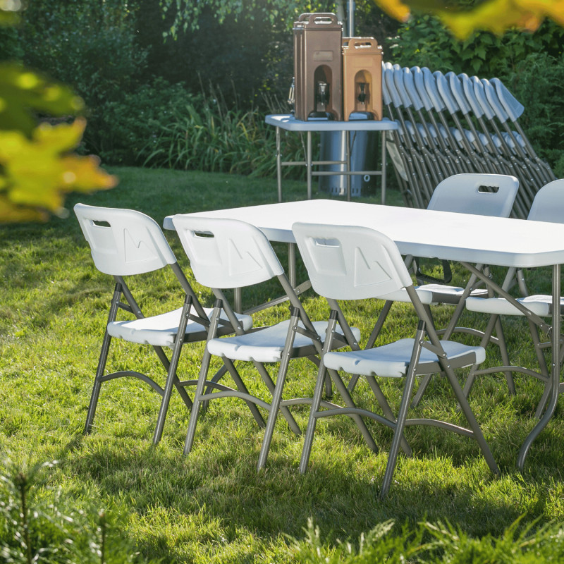 Chaise blanche de restauration, 540x440x(H)840mm - Finedine