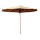 Parasol rond en bois exotique - lot de 5 - 3 m de diamètre - ShopDesChefs