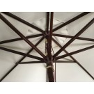 Parasol rond en bois exotique - lot de 5 - 3 m de diamètre - ShopDesChefs