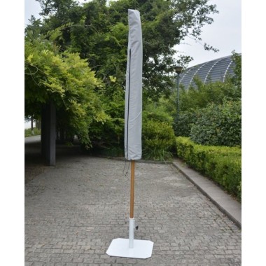 Parasol rond en bois exotique - lot de 5 - 3 m de diamètre - ShopDesChefs