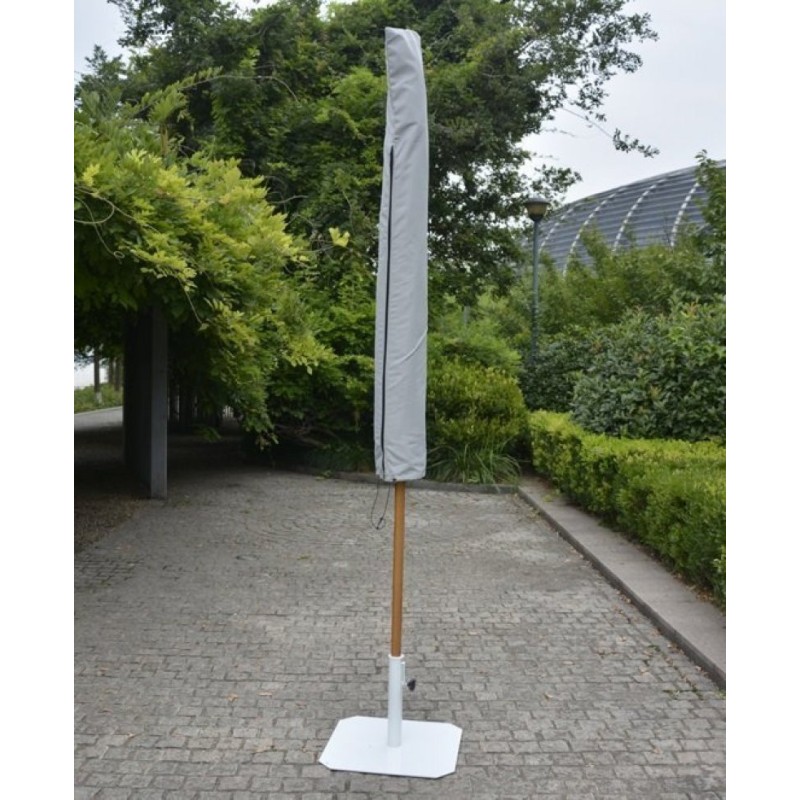 Parasol rond en bois exotique - lot de 5 - 3 m de diamètre - ShopDesChefs