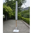 Parasol rond en bois exotique - lot de 5 - 3 m de diamètre - ShopDesChefs