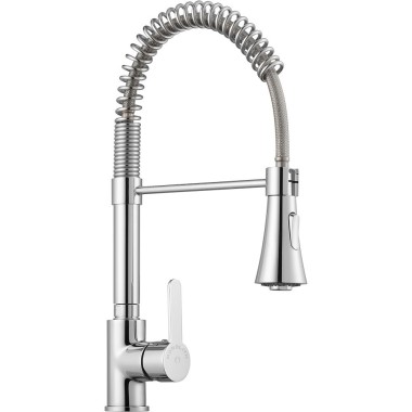 Batterie de lavabo avec douche extractible sur ressort, H 445 mm - Stalgast