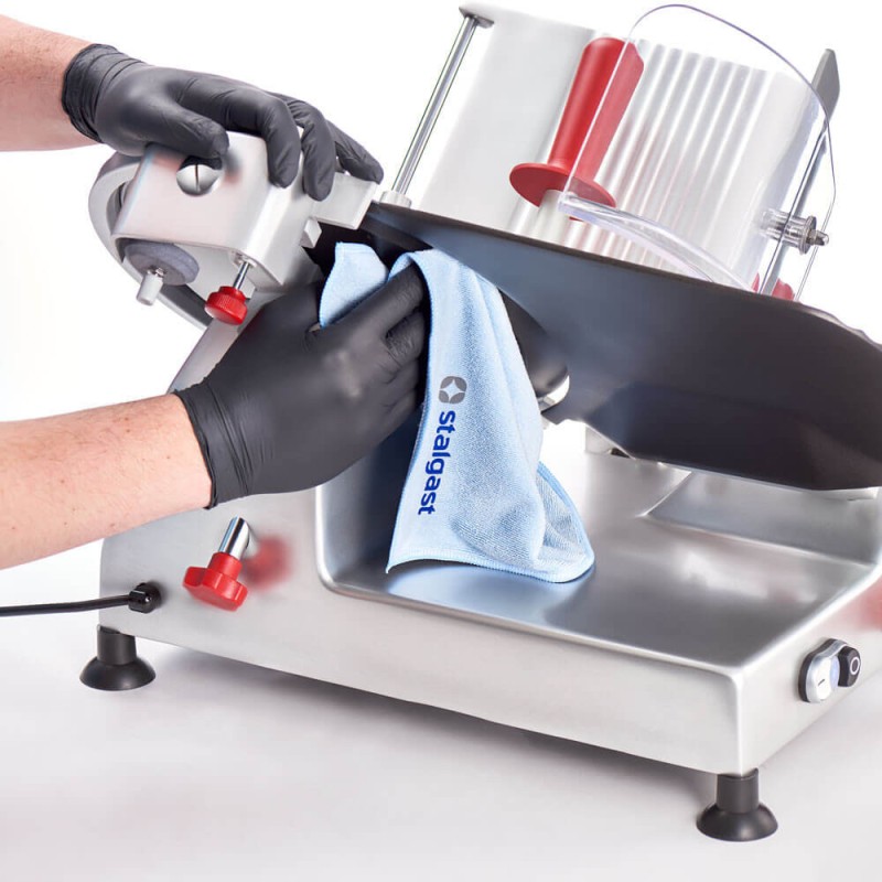 Trancheuse à charcuterie et fromage avec revêtement antiadhésif, couteau Ø 300 mm - Stalgast