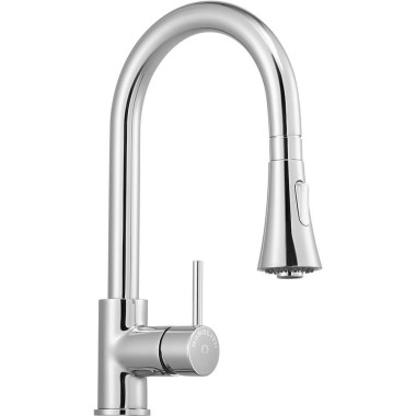 Batterie de lavabo avec douchette extractible, H 370 mm - Stalgast