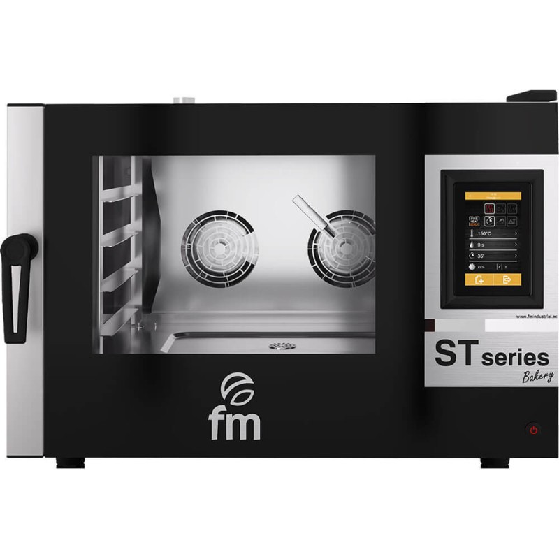 Four à convection et à vapeur, de boulangerie avec système de lavage, ST-Bakery, à écran tactile, 4x(600x400), P 7,5 kW - Stalga