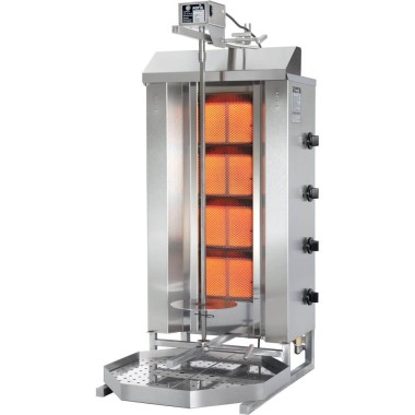 Gyros, kebab à gaz, GD 4-S, P 14kW, G 20 - Stalgast