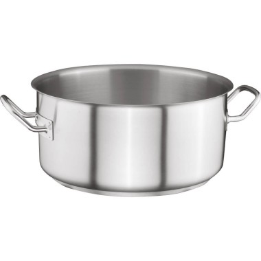 Casserole basse sans couvercle, en acier, Ø 200 mm, V 2,5 l - Stalgast