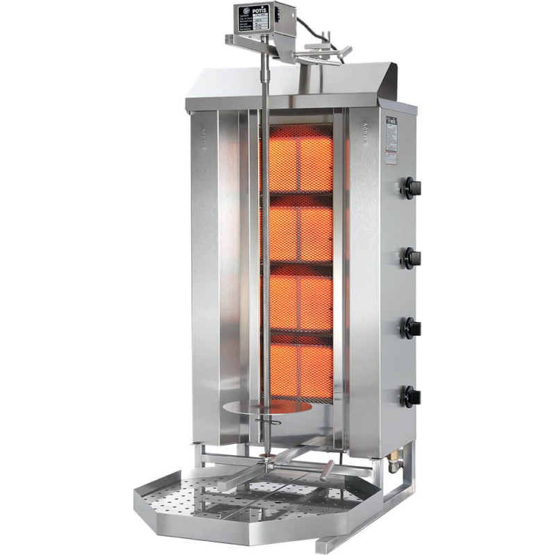 Gyros, kebab à gaz, GD 4-S, P 14 kW, G 30 - Stalgast
