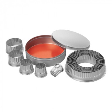 lot de 14 Emporte-pièces cannelé inox - Emga
