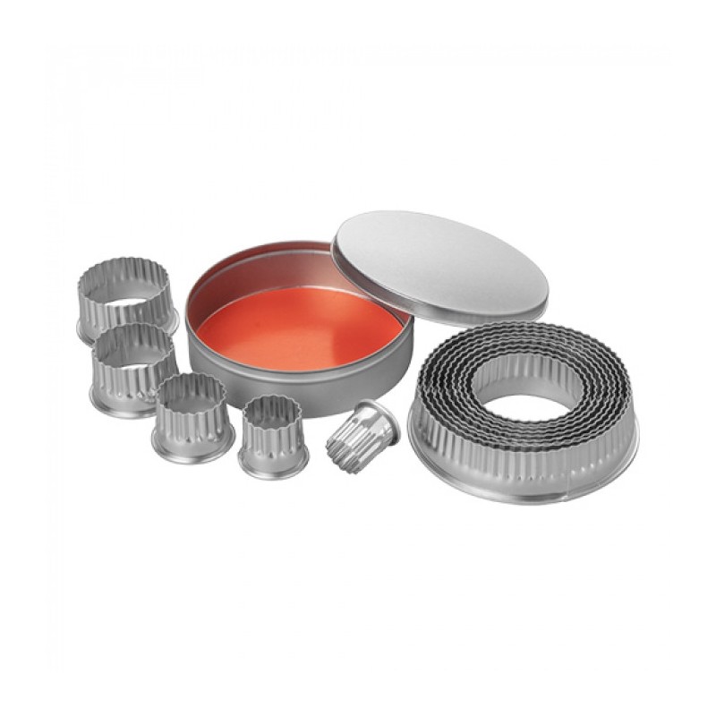 lot de 14 Emporte-pièces cannelé inox - Emga