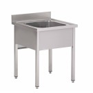 Plonge Avec Piétement Sans Sous-Tablette Avec 1 Bac - Fabrinox