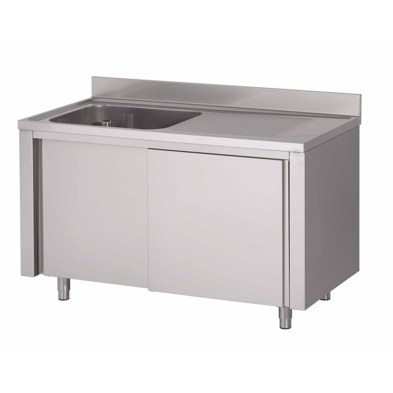 Plonge Sur Armoire Avec 1 Bac Et 1 Egoutoire - Fabrinox