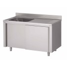 Plonge Sur Armoire Avec 1 Bac Et 1 Egoutoire - Fabrinox