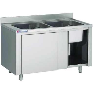 Plonge Sur Armoire Avec 2 Bacs - Fabrinox