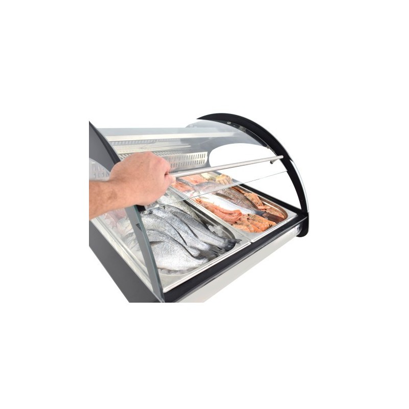 Vitrine réfrigérée 3 plateaux GN1/1 spécial poissons et fruits de mer  - Arilex