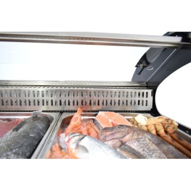 Vitrine réfrigérée 3 plateaux GN1/1 spécial poissons et fruits de mer  - Arilex