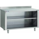 Table Armoire Inox Centrale Ouverte (P)700 X (H)850 Mm, Avec Dosseret, Aisi 430 - Fabrinox
