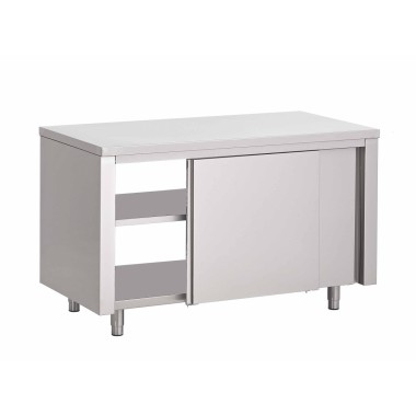 Table Armoire Centrale Passante Portes Coulissantes Prof. 700 - Fabrinox