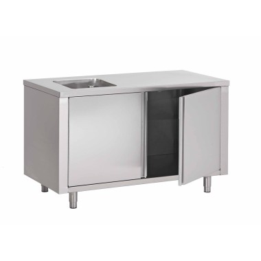 Table Armoire Centrale Du Chef Portes Battantes Prof. 600 - Fabrinox