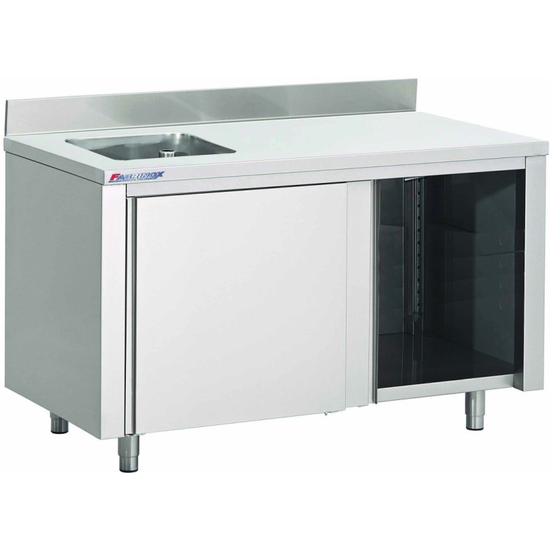 Table Armoire Adossee Du Chef Portes Couliss. Prof. 700 - Fabrinox